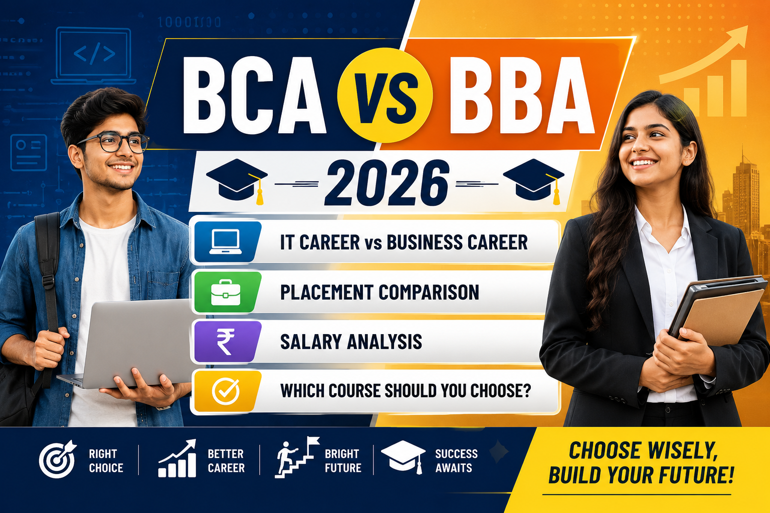 BCA vs BBA in 2026: Which Course Offers Better Career Growth, Salary & Placement?
